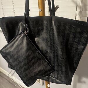 Lacoste black tote bag + matching zip pouch